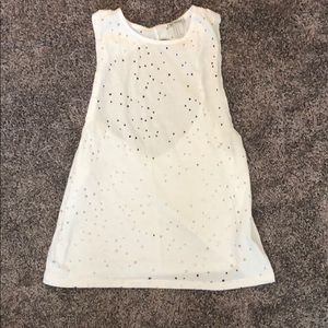 White open back tank